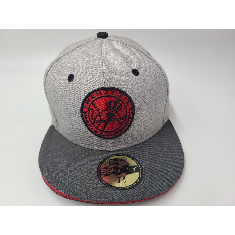 New York Yankees 26 World Championships New Era 59Fifty Fitted 7 5/8 Hat Cap MLB